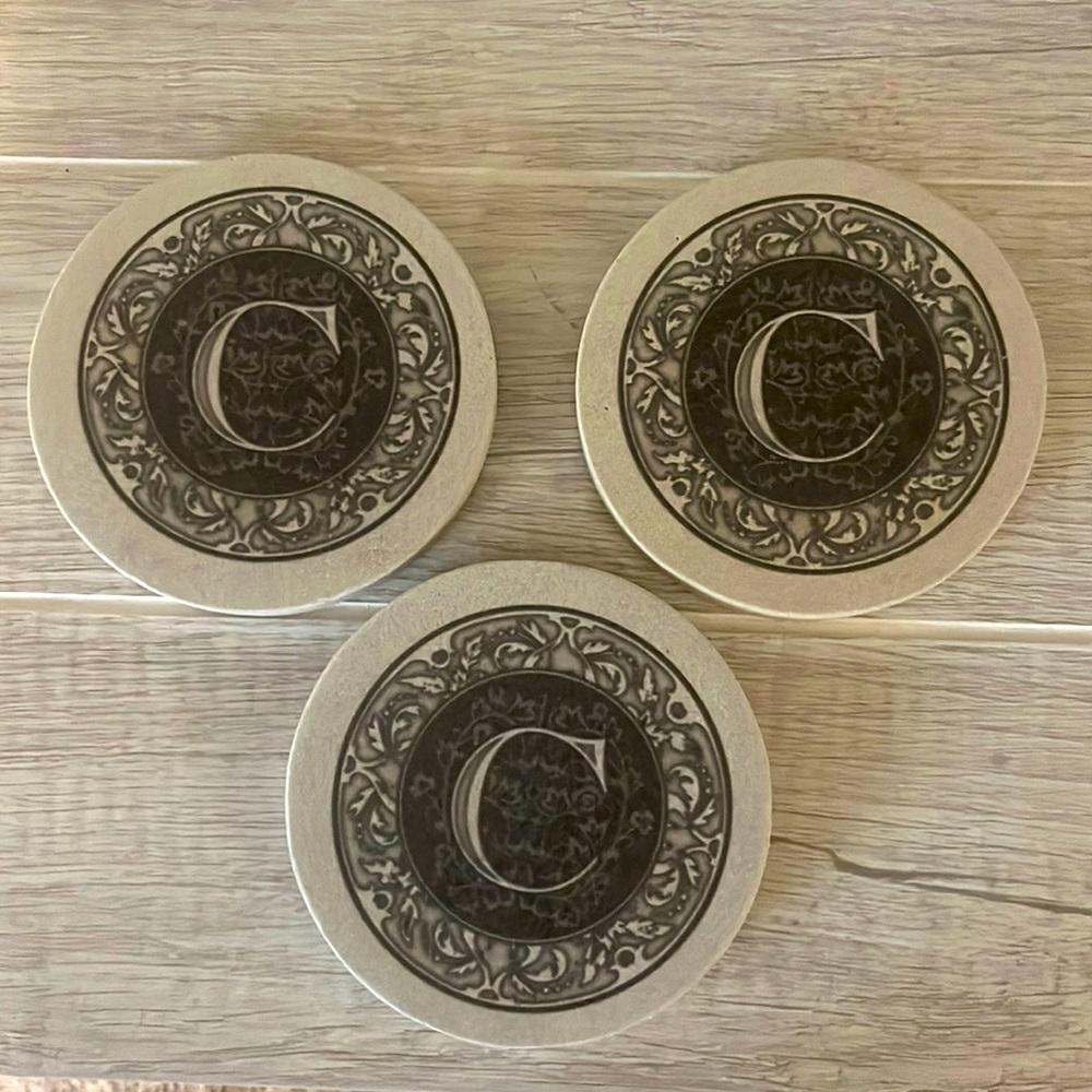 Letter C coasters